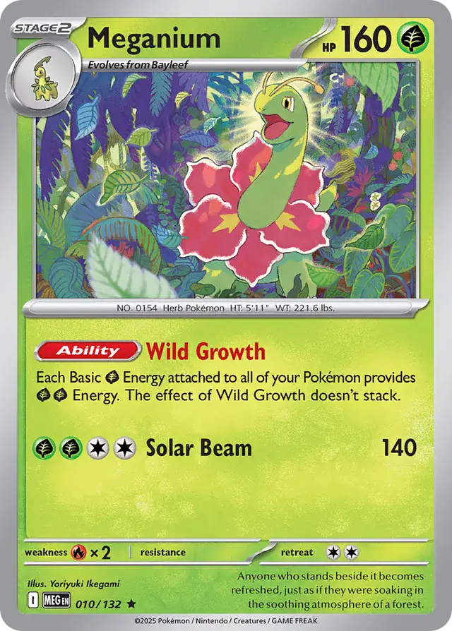 Meganium #010 Mega Evolution Pokémon TCG Card – Base