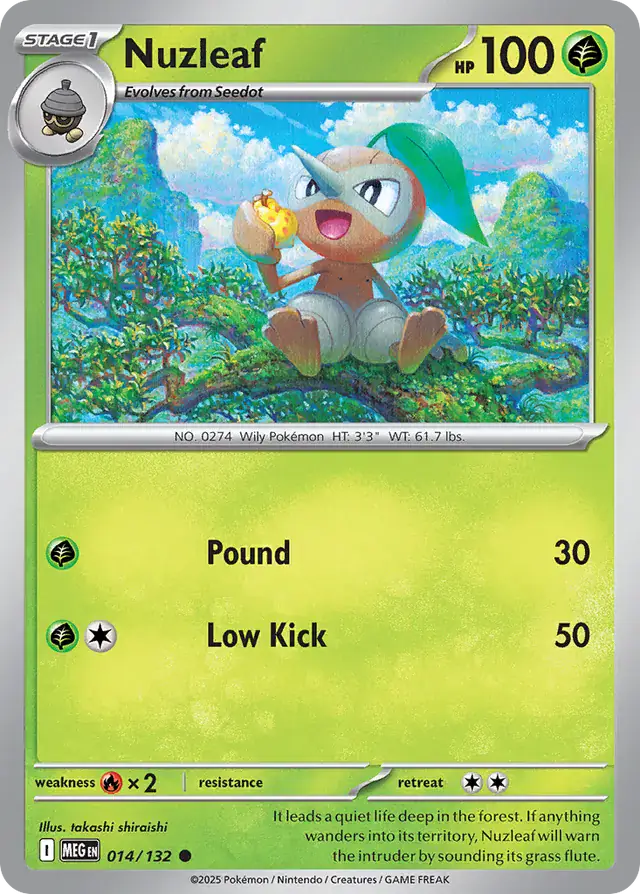 Nuzleaf #014 Mega Evolution Pokémon TCG Card – Base