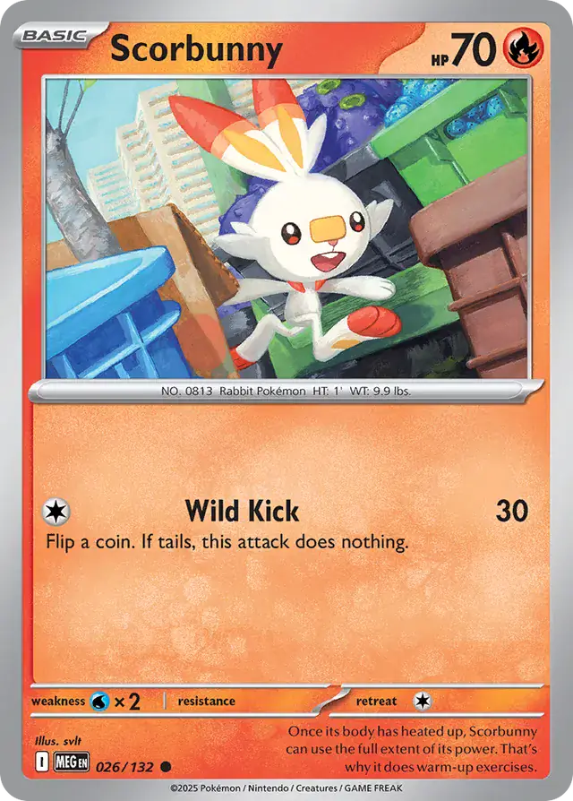 Scorbunny #026 Mega Evolution Pokémon TCG Card – Base