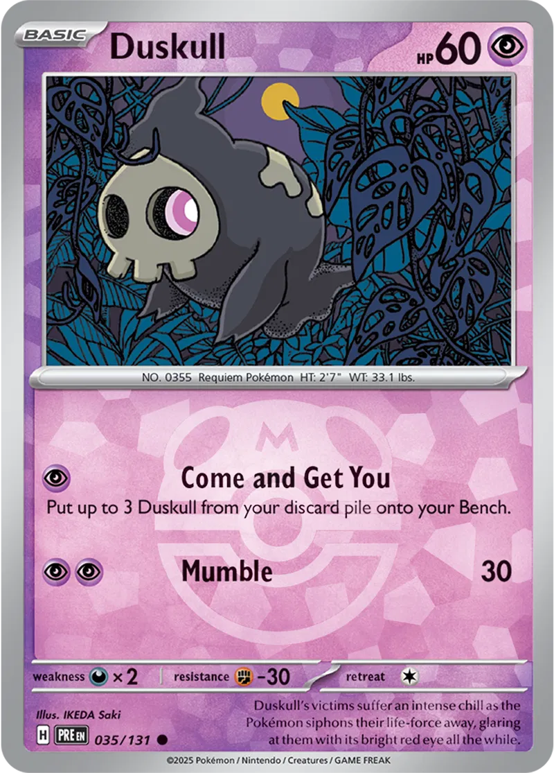 Duskull 35/131 Master Ball Holo Common - MissingNo.