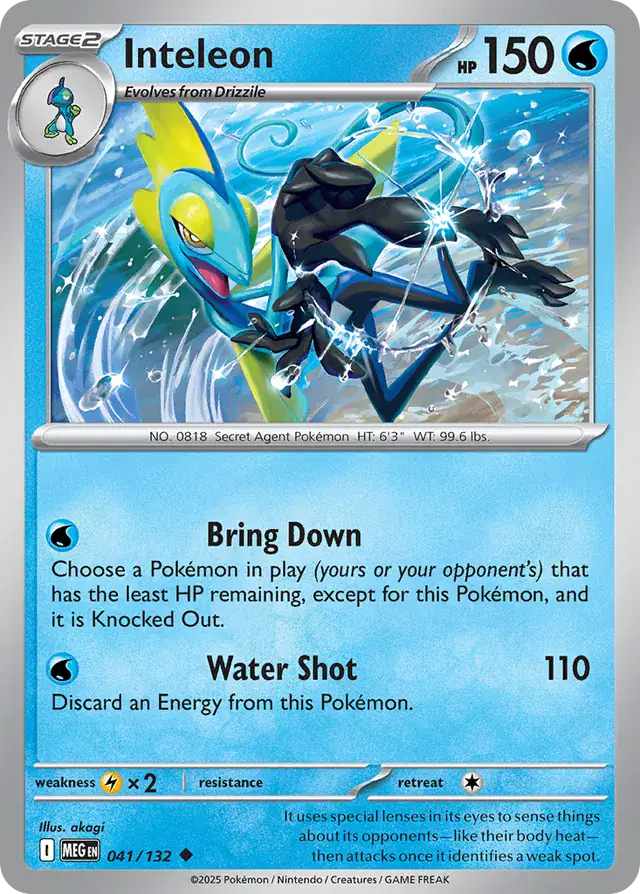 Inteleon #041 Mega Evolution Pokémon TCG Card – Base