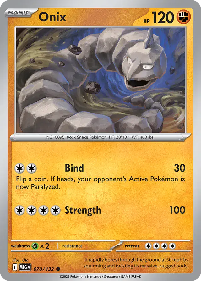 Onix #070 Mega Evolution Pokémon TCG Card – Base
