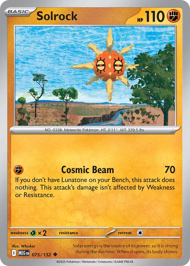 Solrock #075 Mega Evolution Pokémon TCG Card – Base
