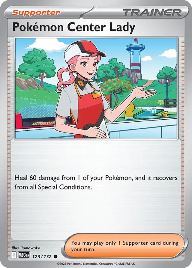 Pokémon Center Lady #123 Mega Evolution Pokémon TCG Card – Base