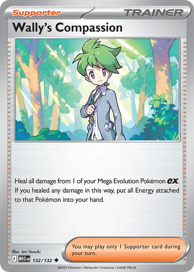 Wally's Compassion #132 Mega Evolution Pokémon TCG Card – Base