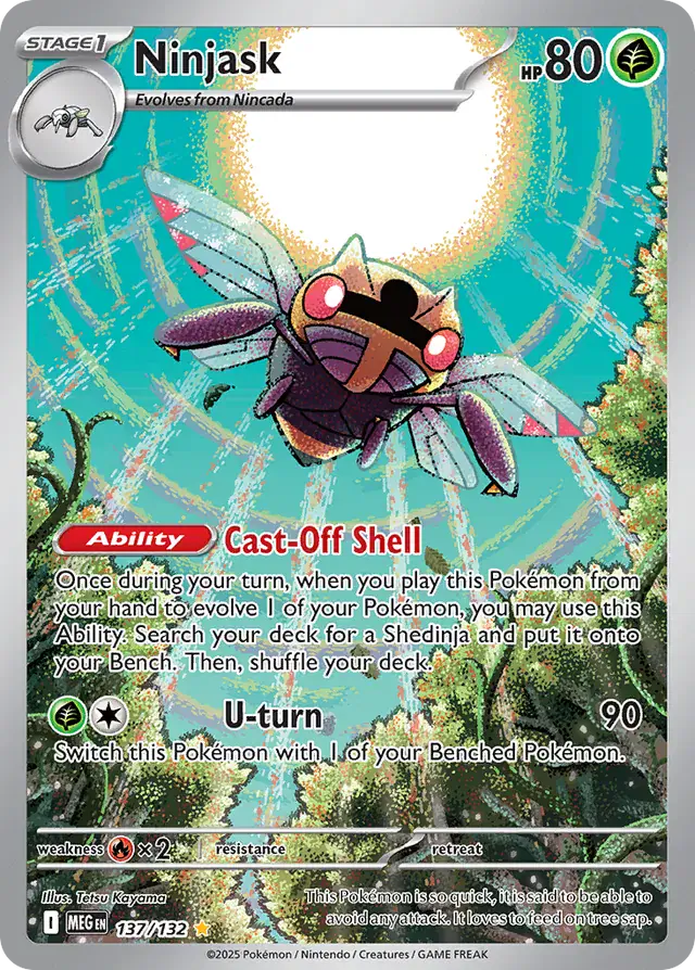 Ninjask #137 Mega Evolution Pokémon TCG Card – Base