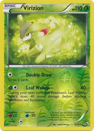 Virizion 15/113 Reverse Rare - MissingNo.