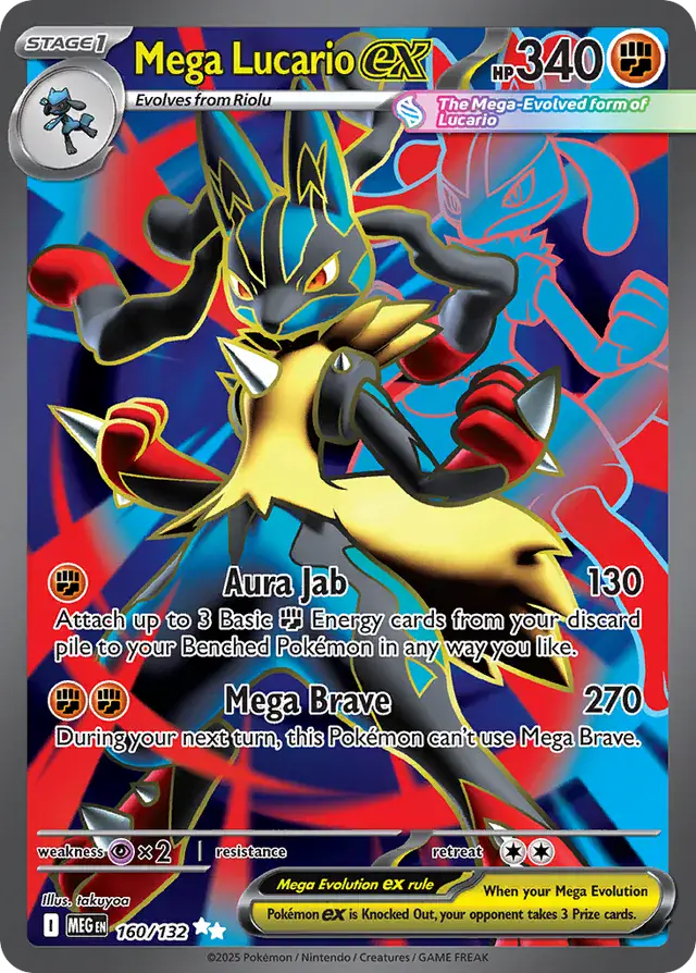 Mega Lucario #160 Mega Evolution Pokémon TCG Card – Mega Evolution