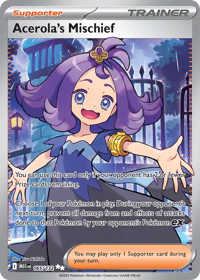 Acerola's Mischief #165 Mega Evolution Pokémon TCG Card – Base
