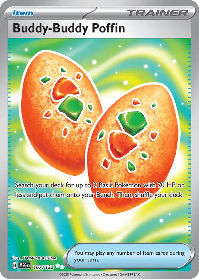Buddy-Buddy Poffin #167 Mega Evolution Pokémon TCG Card – Base