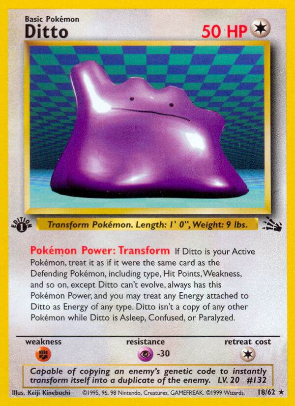 Ditto 18/62 Non-Holo Rare - MissingNo.