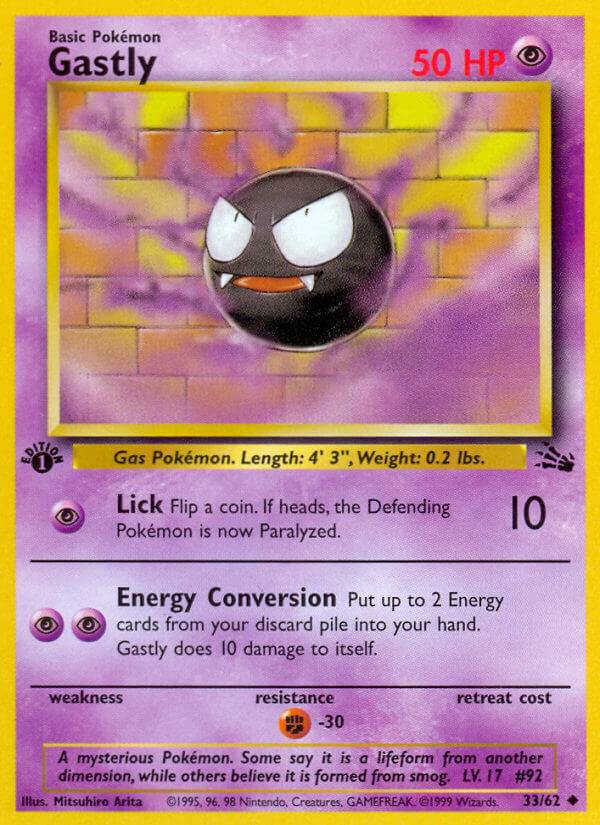 Gastly 33/62 Uncommon - MissingNo.