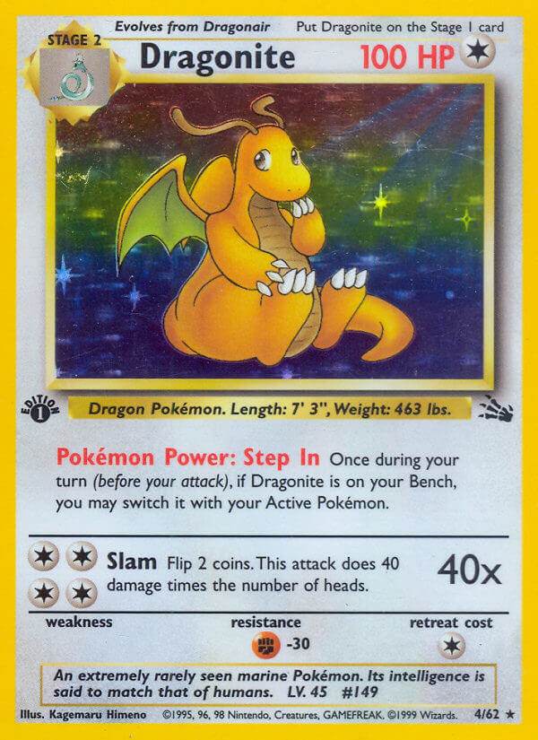 Dragonite 4/62 Holo Rare - MissingNo.