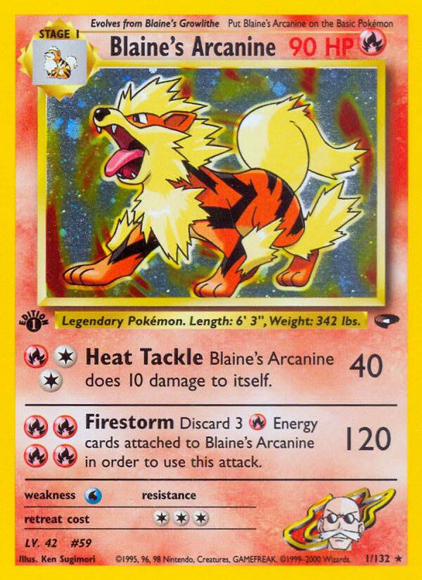 Blaine's Arcanine 1/132 Holo Rare - MissingNo.