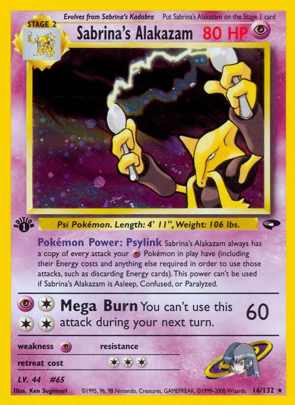 Sabrina's Alakazam 16/132 Holo Rare - MissingNo.