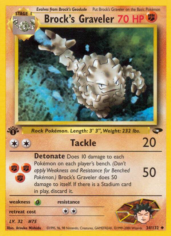 Brock's Graveler 34/132 Uncommon - MissingNo.