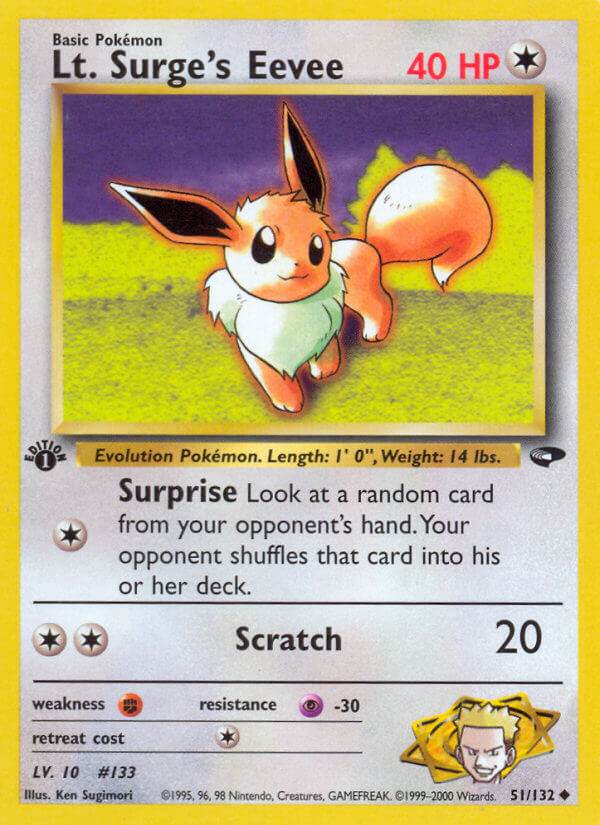Lt. Surge's Eevee 51/132 Uncommon - MissingNo.