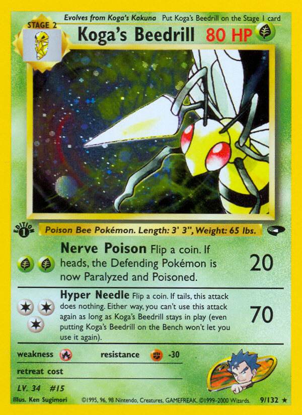 Koga's Beedrill 9/132 Holo Rare - MissingNo.