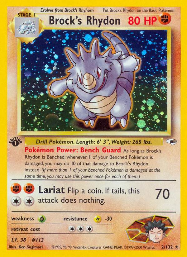 Brock's Rhydon 2/132 Holo Rare - MissingNo.