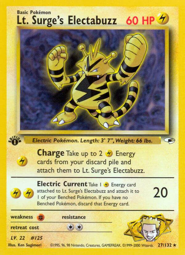 Lt. Surge's Electabuzz 27/132 Non-Holo Rare - MissingNo.