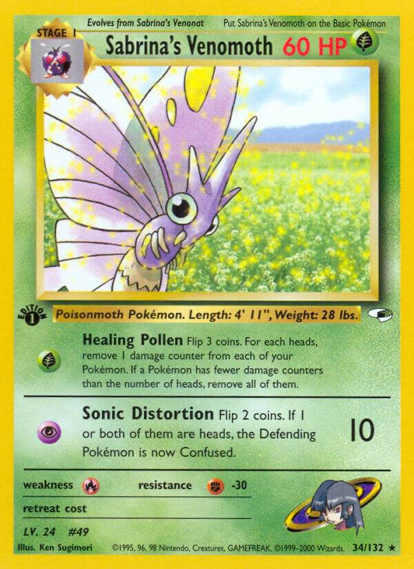 Sabrina's Venomoth 34/132 Non-Holo Rare - MissingNo.