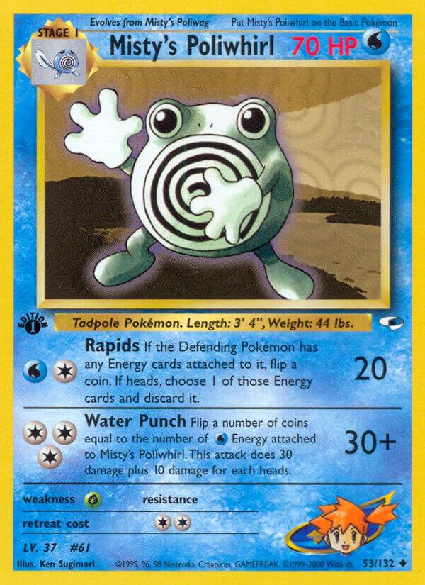 Misty's Poliwhirl 53/132 Uncommon - MissingNo.