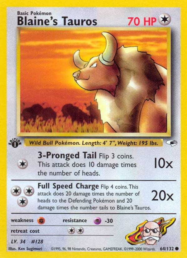 Blaine's Tauros 64/132 Common - MissingNo.