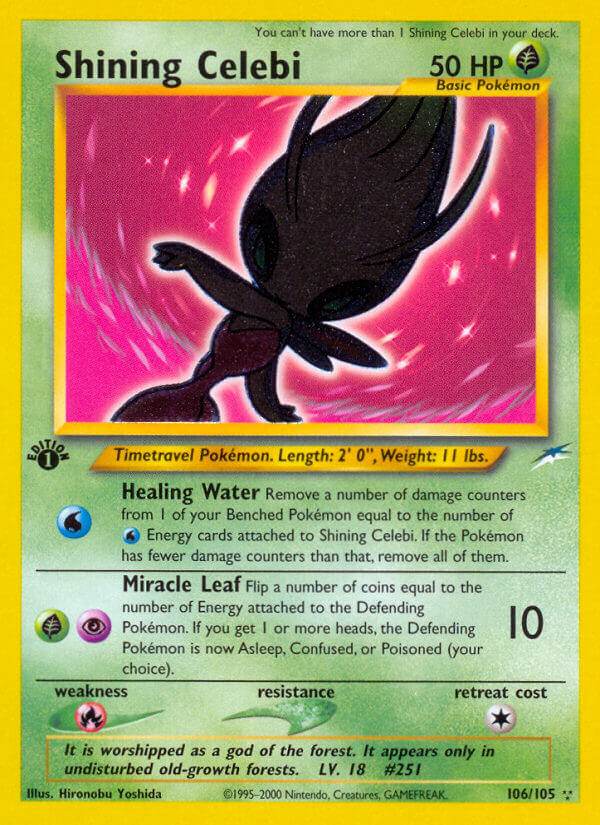 Shining Celebi 106/105 Holo Secret Rare - MissingNo.