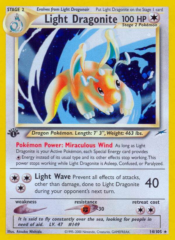 Light Dragonite 14/105 Holo Rare - MissingNo.