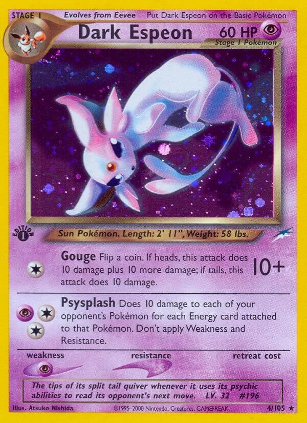 Dark Espeon 4/105 Holo Rare - MissingNo.