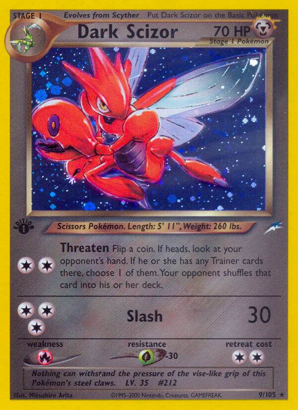 Dark Scizor 9/105 Holo Rare - MissingNo.