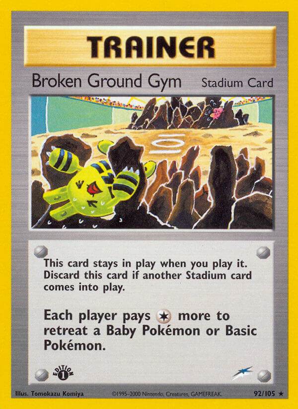 Broken Ground Gym 92/105 Non-Holo Rare - MissingNo.