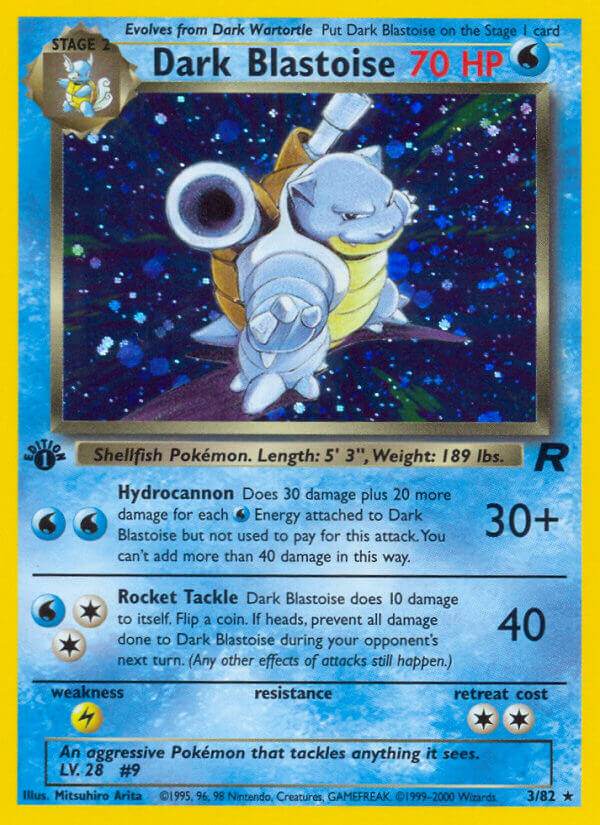 Dark Blastoise 3/82 Holo Rare - MissingNo.