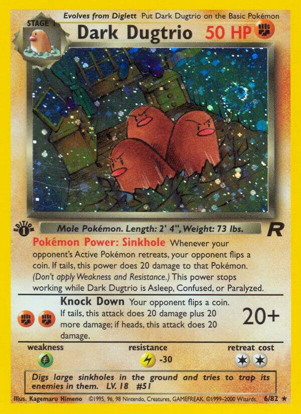 Dark Dugtrio 6/82 Holo Rare - MissingNo.