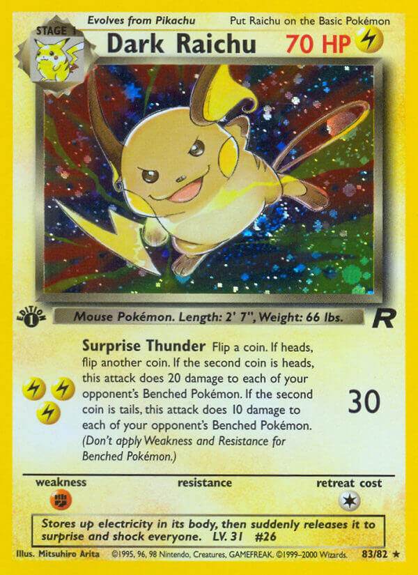 Dark Raichu 83/82 Holo Secret Rare - MissingNo.