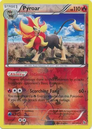 Pyroar 20/106 Reverse Rare - MissingNo.