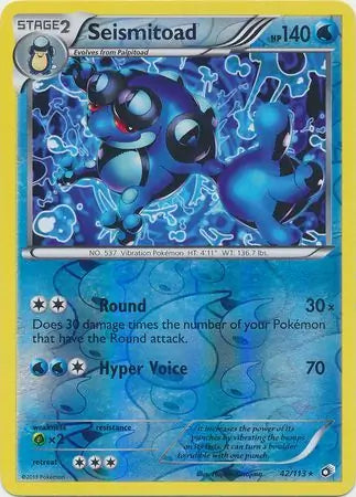 Seismitoad 42/113 Reverse Rare - MissingNo.