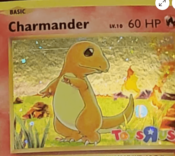 Charmander 9/108 Toys R Us Stamped Reverse Holo Common Small print line NM - MissingNo.
