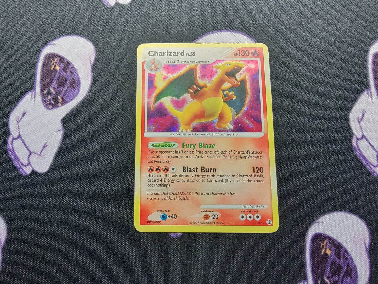 CHARIZARD Lv.55 #3/132 HOLO Rare 2007 Pokemon D & P Secret Wonders - LP - MissingNo.