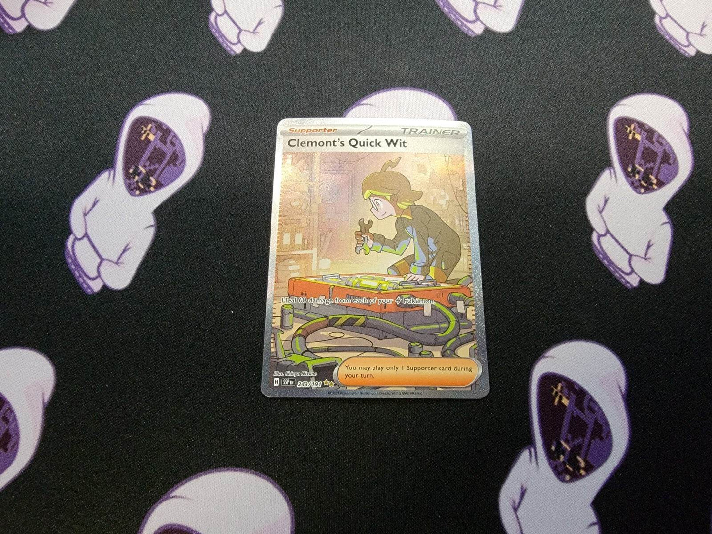Pokemon TCG S&V Suring Sparks Clemont's Quick Wit 243/191 Special Illustration - MissingNo.