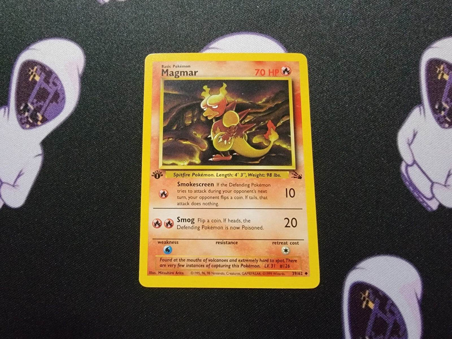 Magmar Fossil 1st Edition Uncommon 39/62 Near LP/NM - MissingNo.