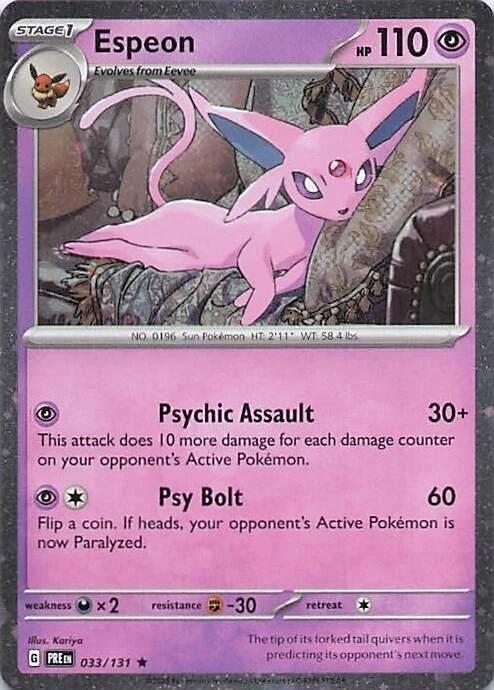 Espeon 33/131 Holo Rare Cosmo Holo Costco Exclusive - MissingNo.