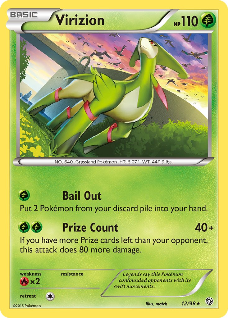 Virizion 12/98 Holo Rare - MissingNo.