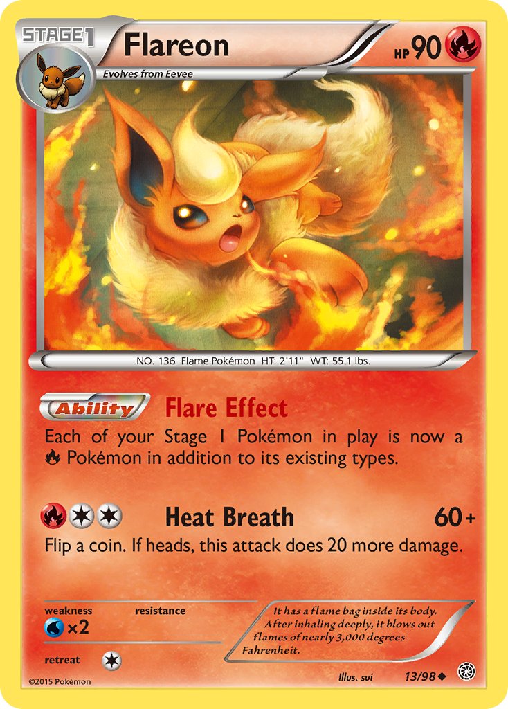 Flareon 13/98 Reverse Uncommon - MissingNo.
