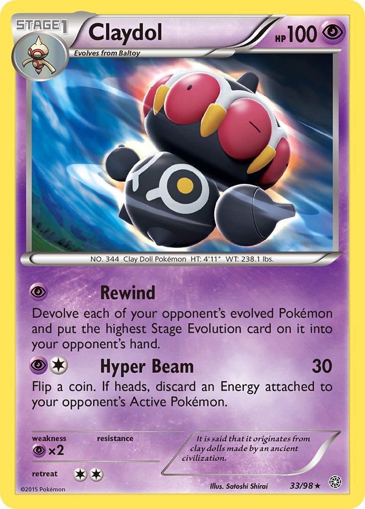 Claydol 33/98 Non-Holo Rare - MissingNo.