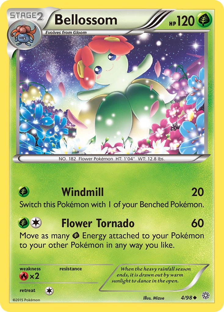 Bellossom 4/98 Reverse Uncommon - MissingNo.