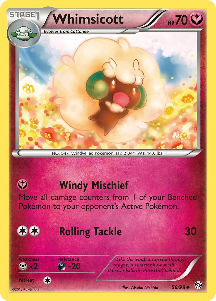 Whimsicott 56/98 Reverse Uncommon - MissingNo.
