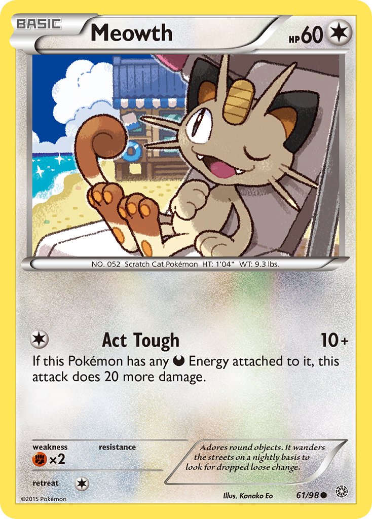 Meowth 61/98 Reverse Common - MissingNo.