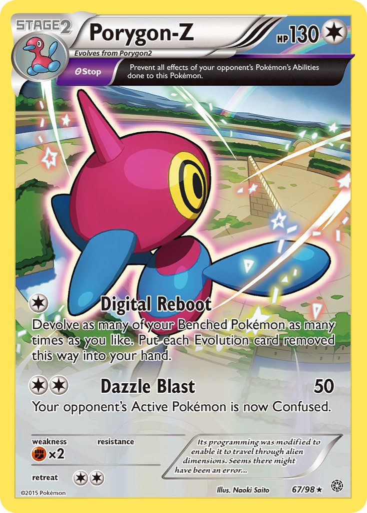 Porygon-Z 67/98 Reverse Rare - MissingNo.