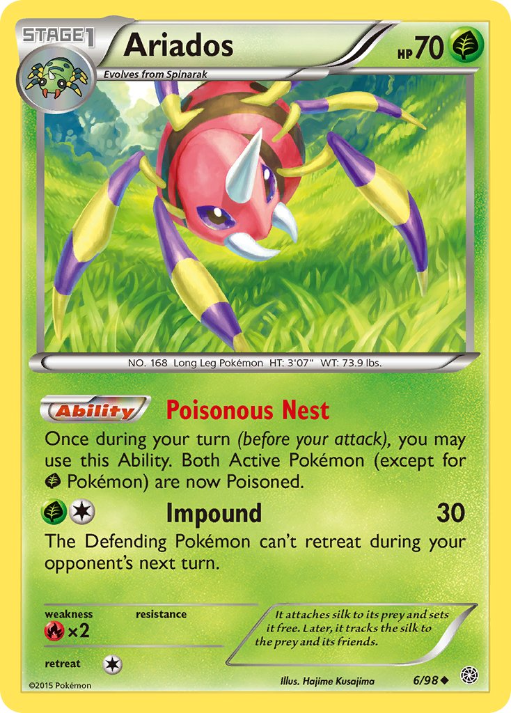 Ariados 6/98 Reverse Uncommon - MissingNo.